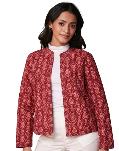 Saco de algodón/lyocel estampado a mano. Vino PREVENTA