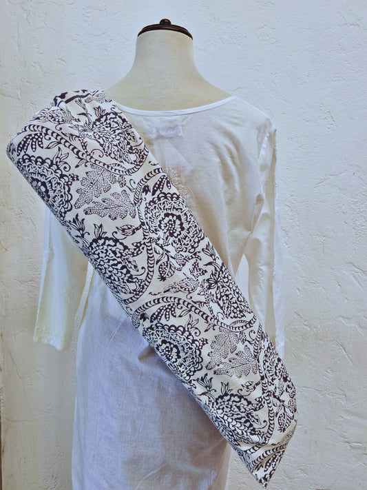 Funda para tapete de yoga. Estampado a mano