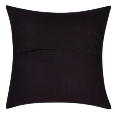Funda de cojín de algodón estampado bagh. Ojasvat negro 40x40