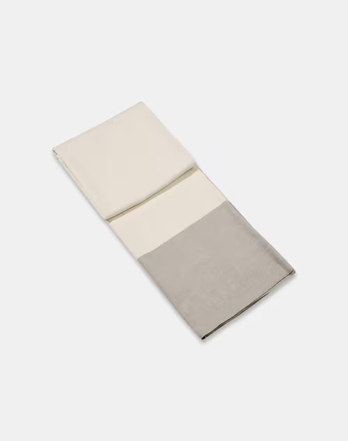 Mantel rectangular 100% algodón tejido en telar. Adesh gris