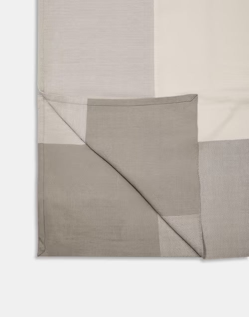 Mantel rectangular 100% algodón tejido en telar. Adesh gris