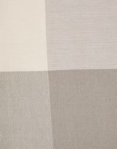 Mantel rectangular 100% algodón tejido en telar. Adesh gris
