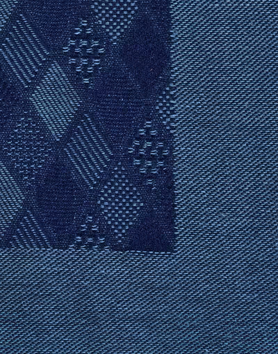 Mantel cuadrado 100% algodón tejido en telar. Akira índigo