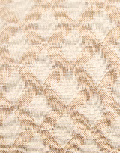 Funda de cojín de algodón deshilado. Blanco Aminari biege 40x40