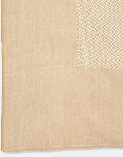 Colcha tejida en telar. Azig beige