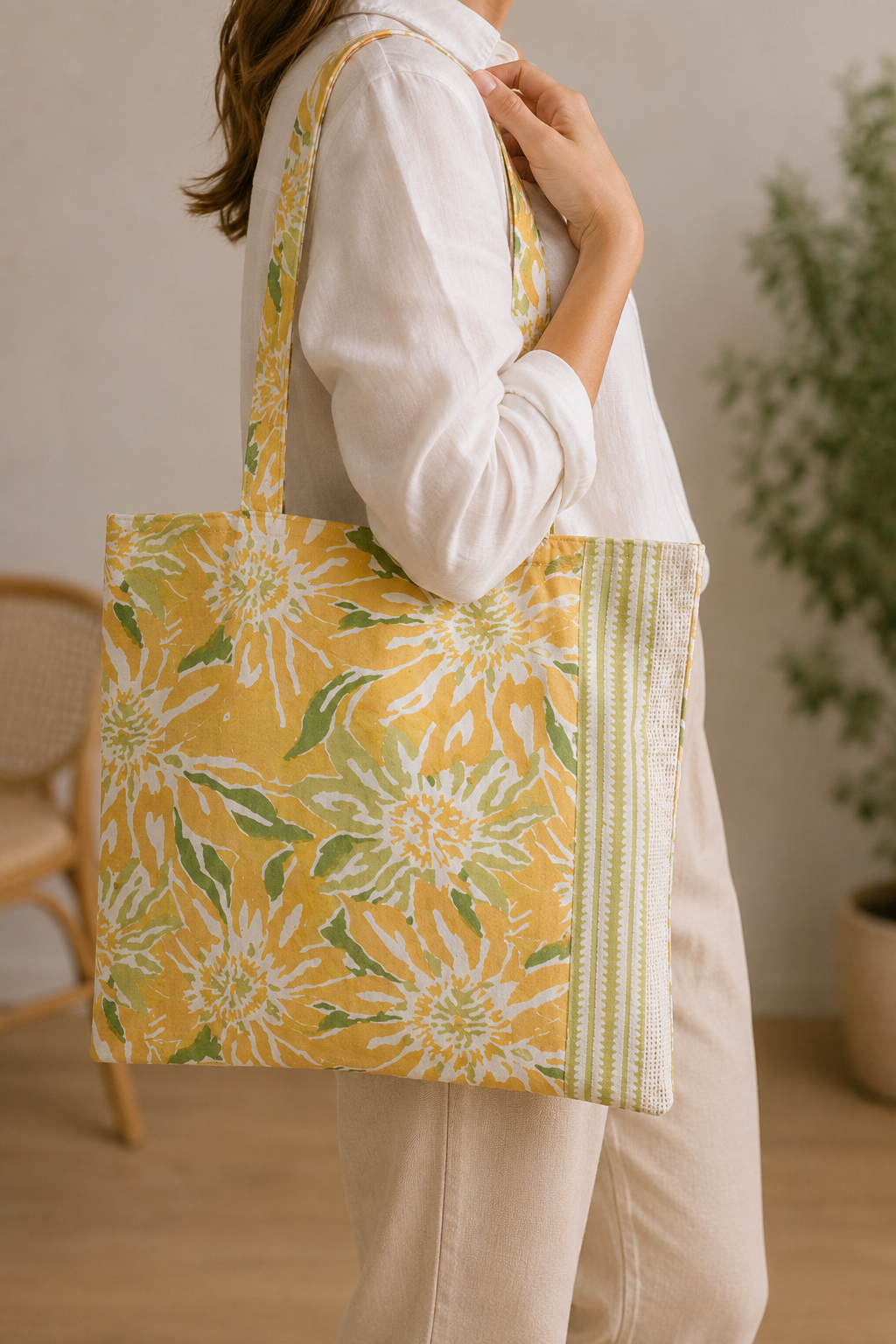 Bolsa Tote. Morral. Girasoles