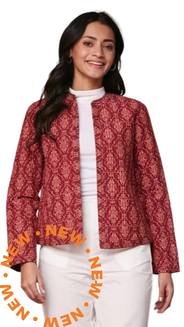 Saco de algodón/lyocel estampado a mano. Vino PREVENTA