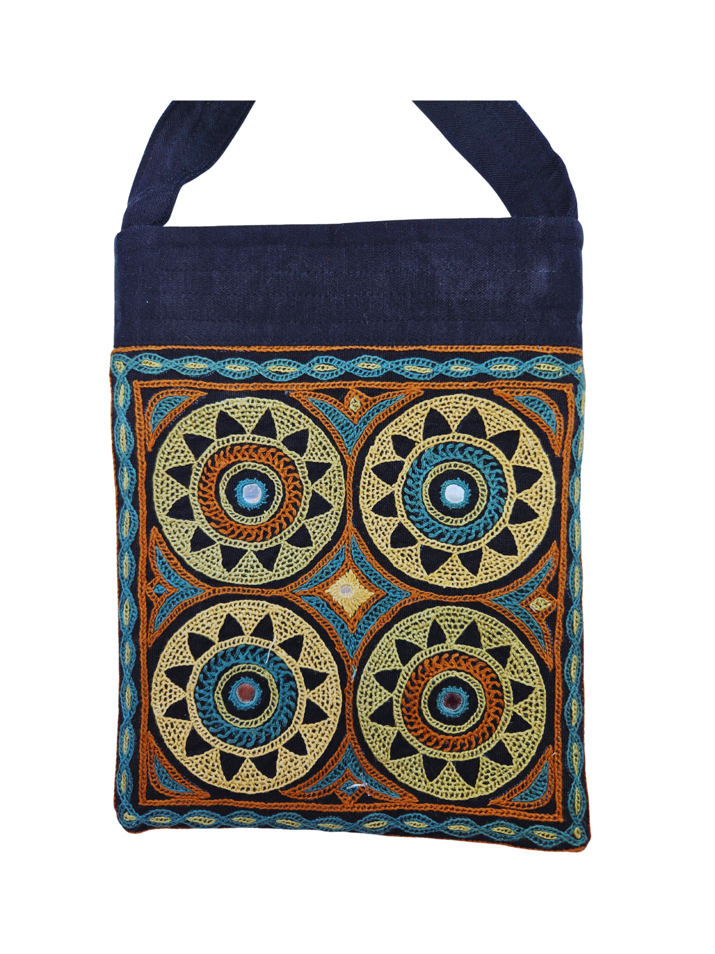 Bolso de mano bordado Ahir Tuniya Phool Kutch 2