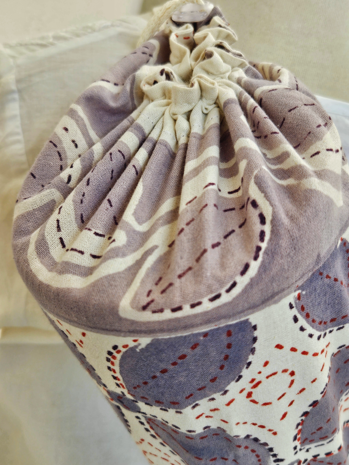 Funda para tapete de yoga. Estampado a mano