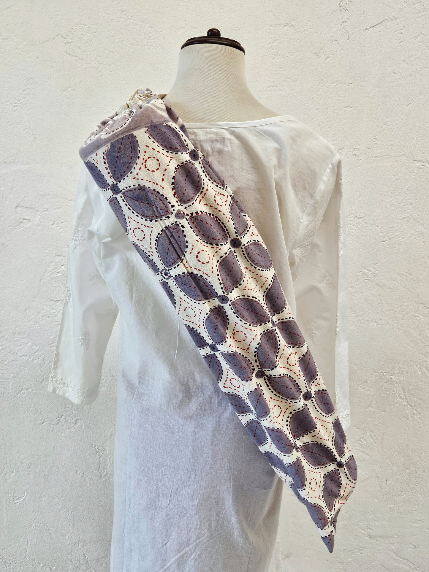 Funda para tapete de yoga. Estampado a mano