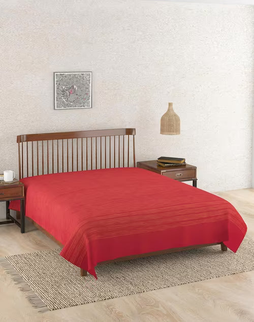 Colcha tejida en telar. Haiba roja