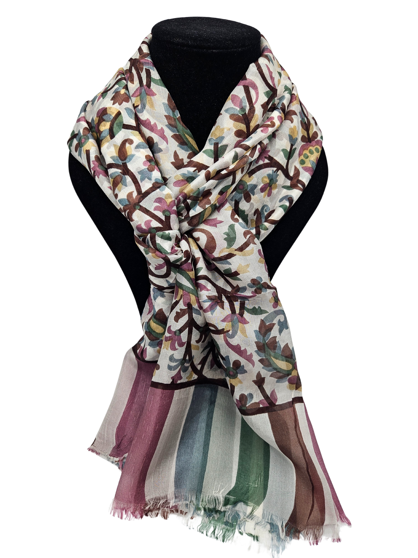 Mascada de seda estampada. Khani grande otoño