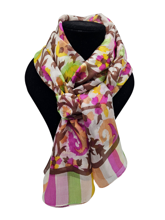 Mascada de seda estampada. Primavera