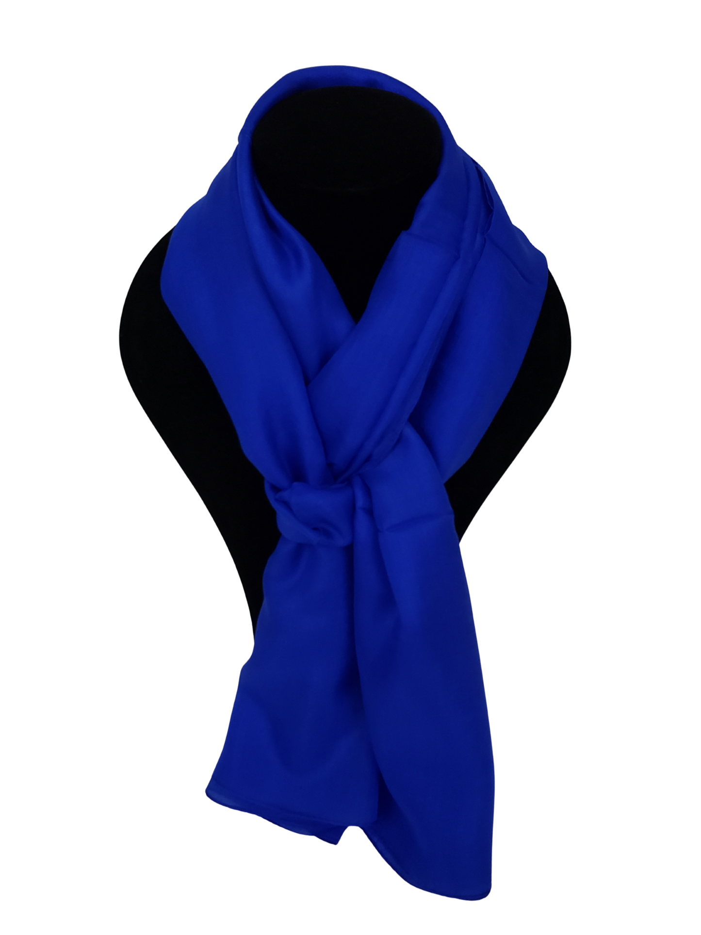 Mascada de seda lisa. Azul rey