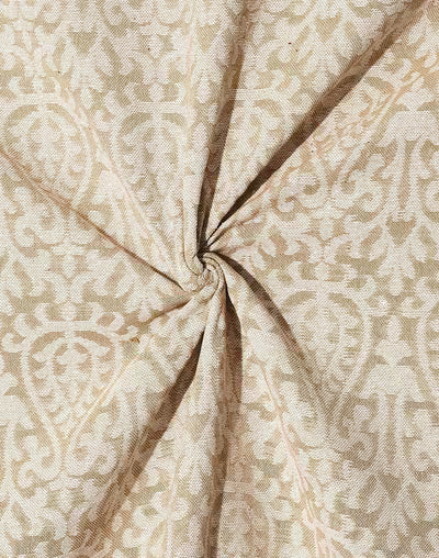 Colcha tejida en telar y deshilada. Ridhik beige