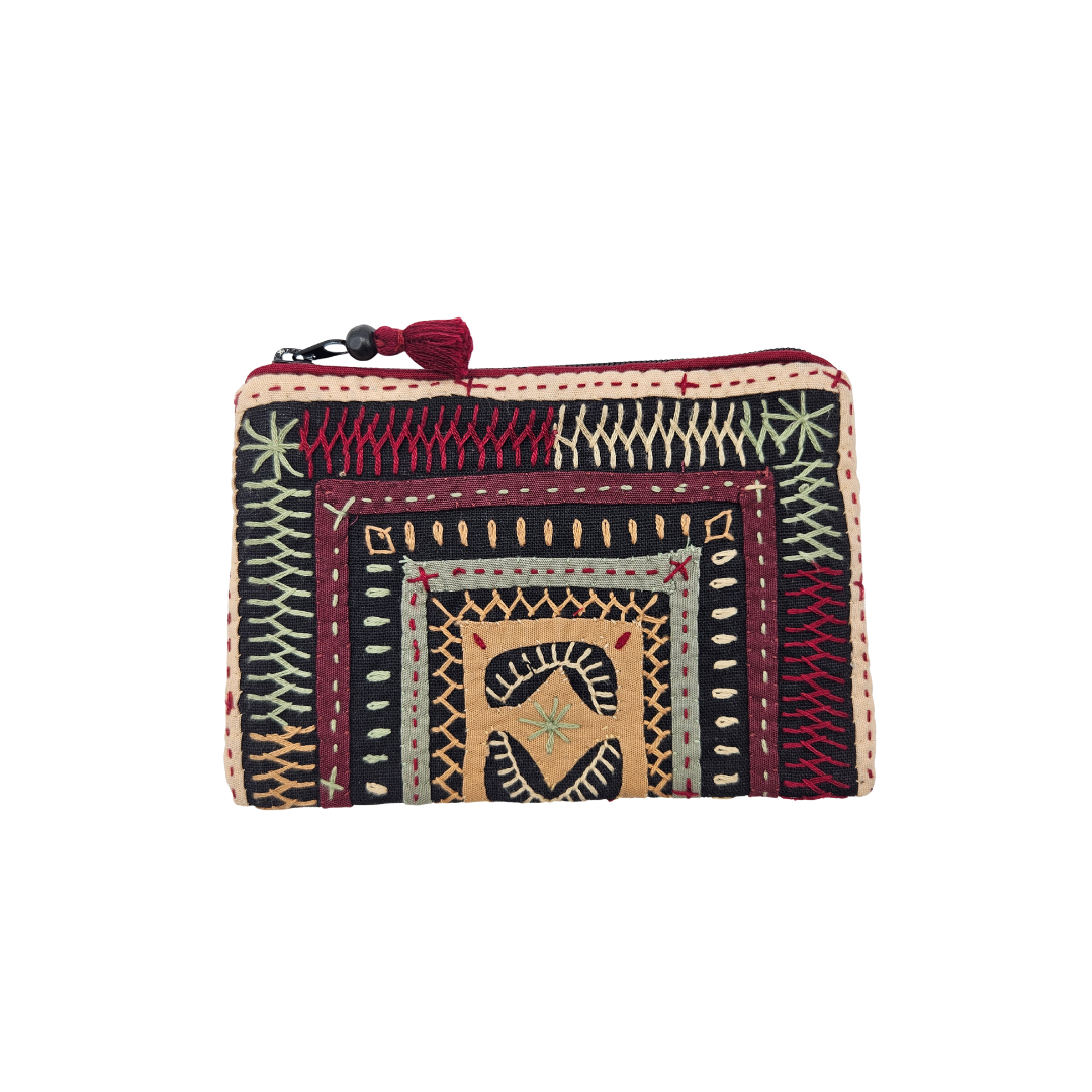 Monedero bordado hindú QATAB Kutch 5