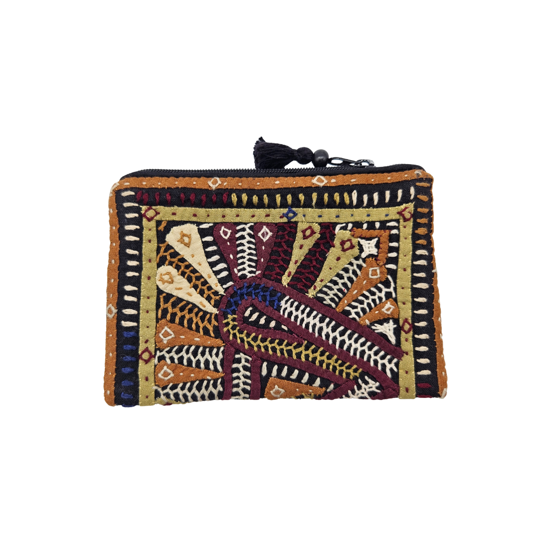 Monedero bordado hindú QATAB Kutch 6