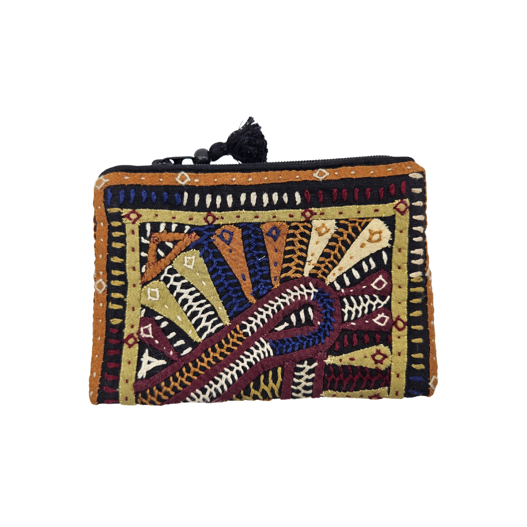 Monedero bordado hindú QATAB Kutch 6