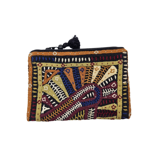 Monedero bordado hindú QATAB Kutch 6