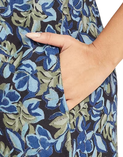 Vestido azul índigo natural. Comfort Fit. Nuevo