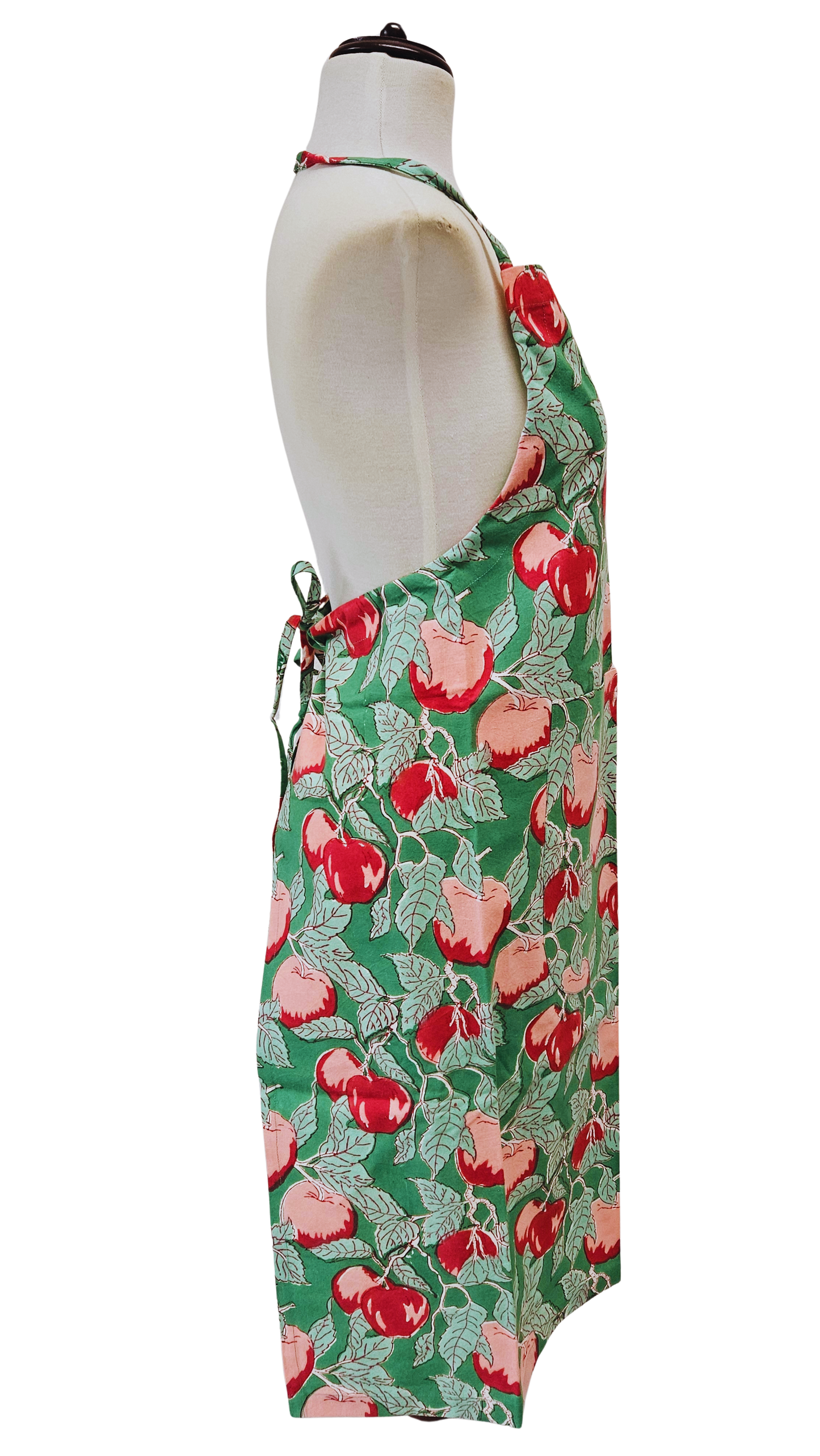 Delantal estampado a mano Manzanas