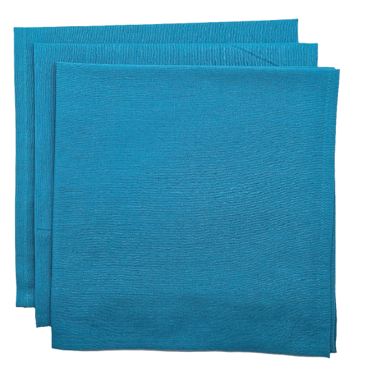 Servilleta lisa de muselina de algodón Turquoise