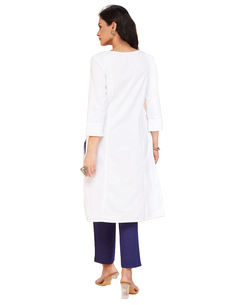 Kurta bordada. Blanca