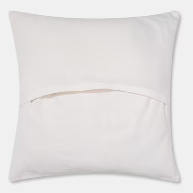Funda de cojín de algodón deshilado. Blanco Aminari blanco 40x40