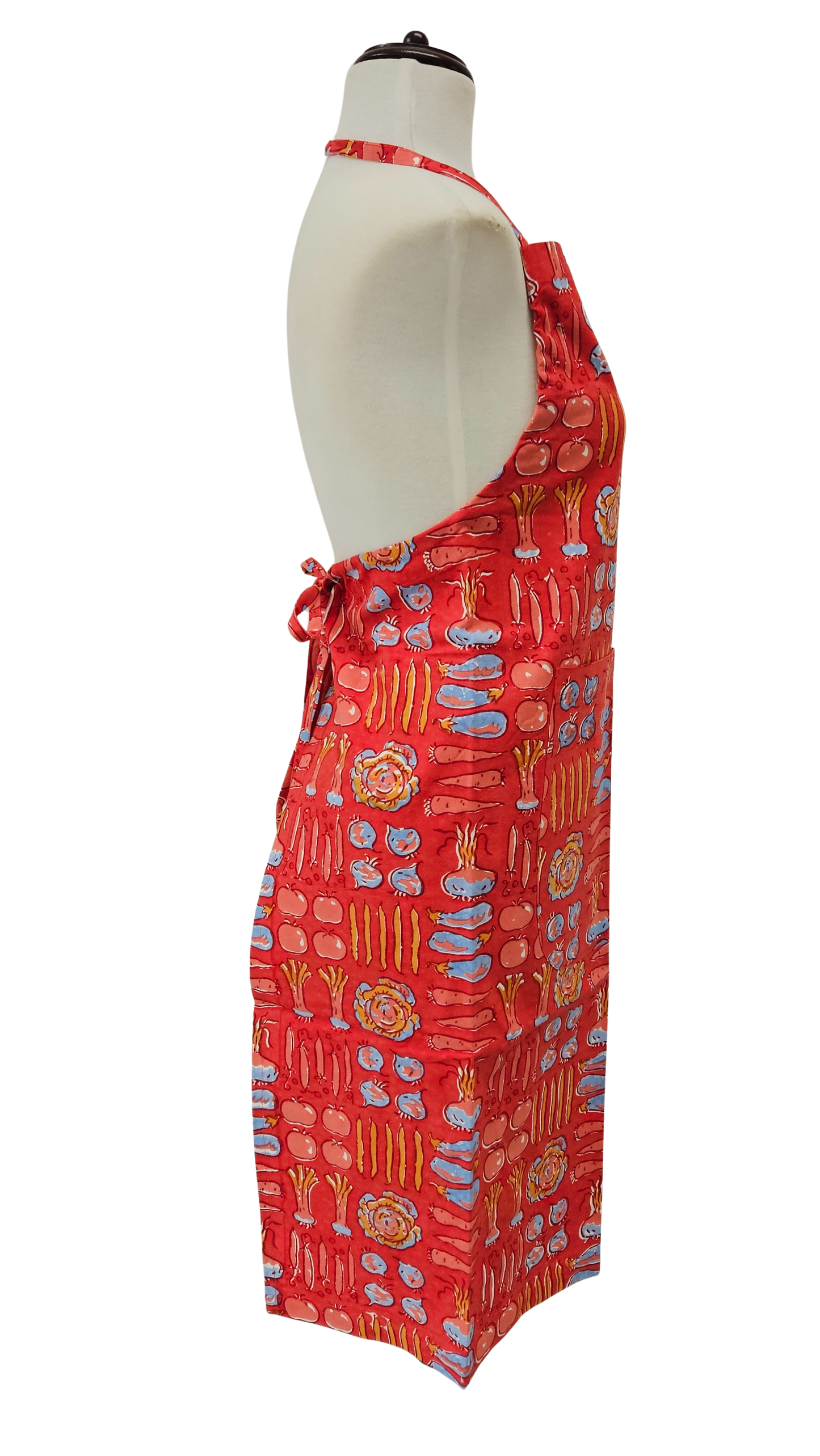 Delantal estampado a mano Remolacha