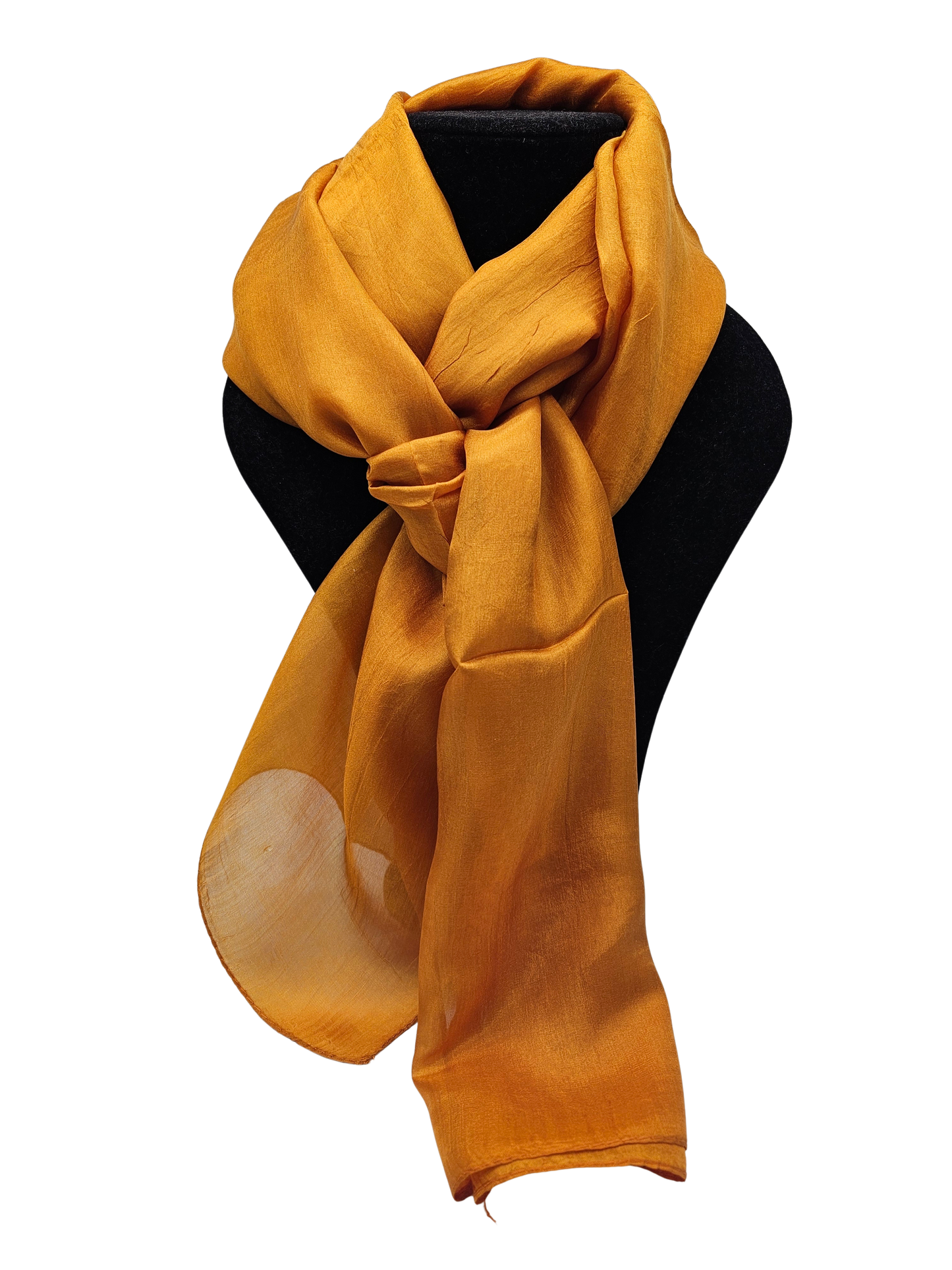 Mascada de seda lisa. Naranja