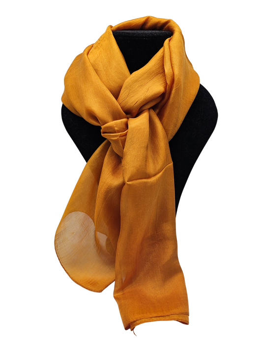Mascada de seda lisa. Naranja