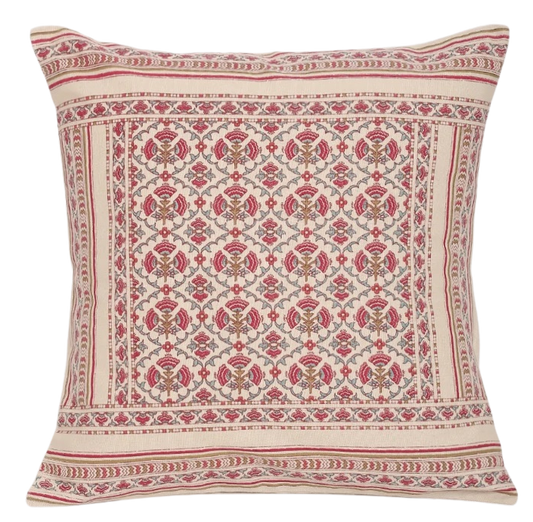 Funda de cojín de algodón estampada. Urmika 50x50