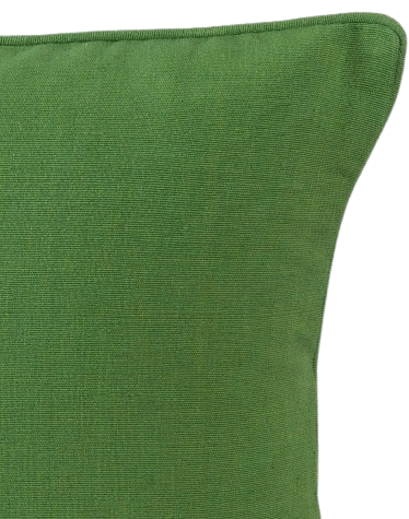 Funda de cojín tejida en telar. Lisa verde 40x40
