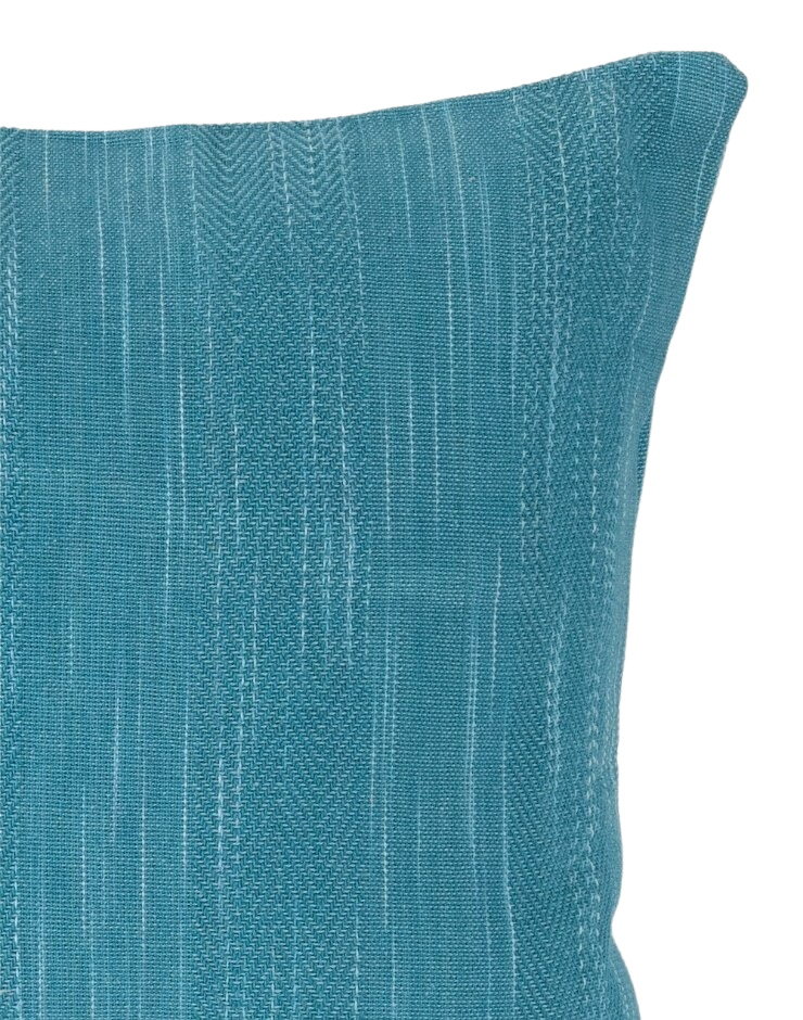 Funda de cojín tejida en telar. Nadesh azul 40x40