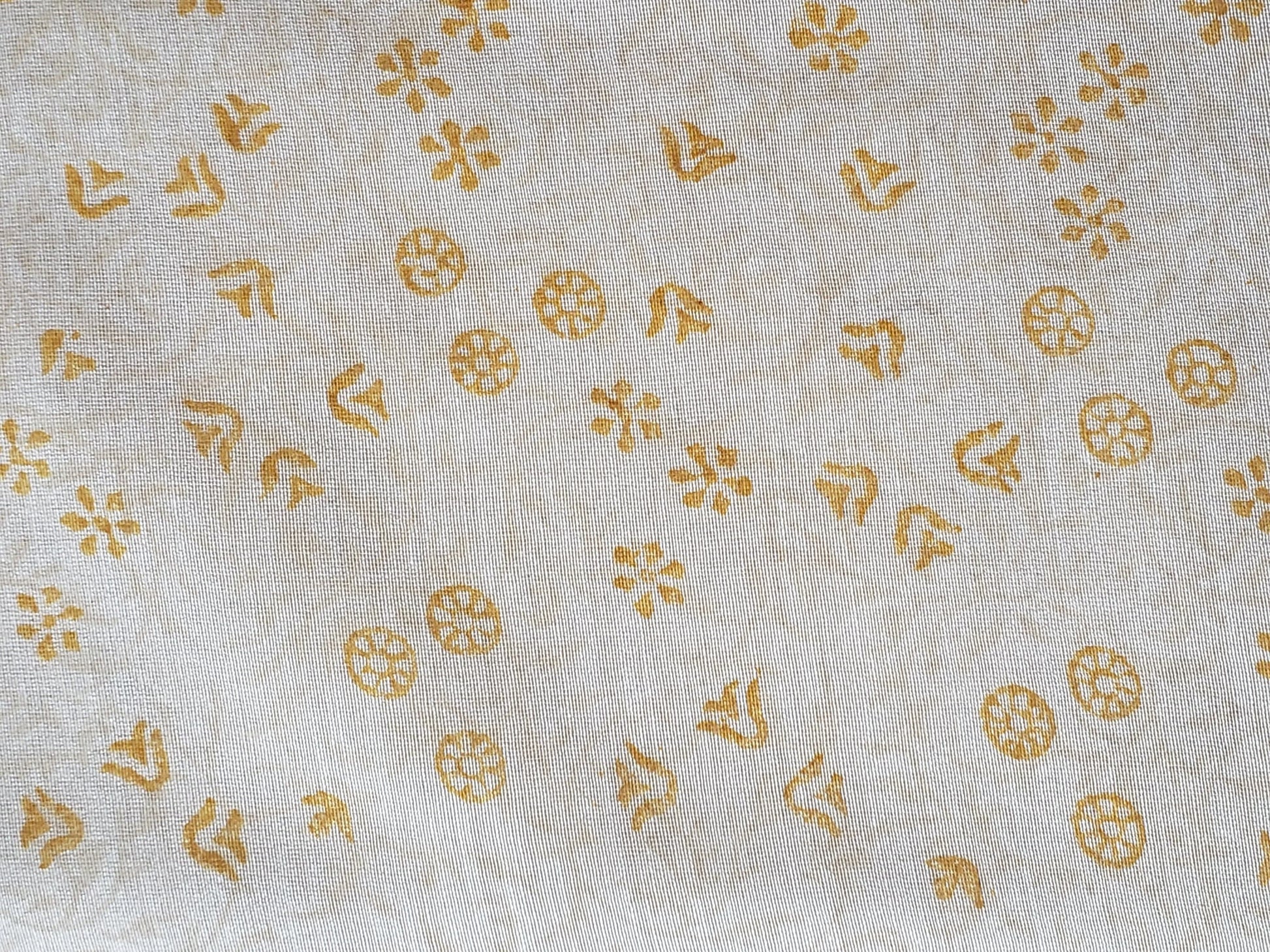 Mantel redondo de algodón orgánico con estampado de palmeras y flecos  multicolor D. 170 OFIR